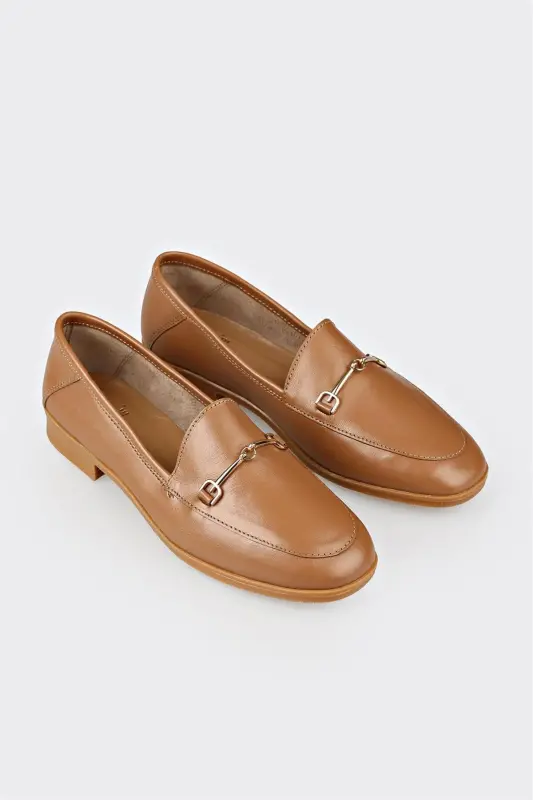 Women's Natural Leather Casual Shoes - 2