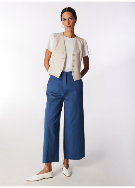 Women's Navy Blue Wide Leg Pants - 6