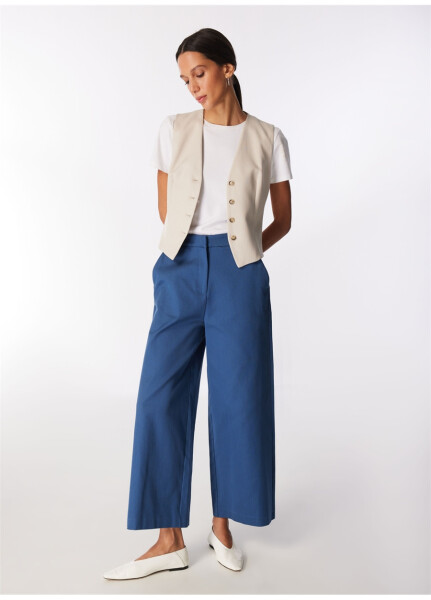 Women's Navy Blue Wide Leg Pants - 7