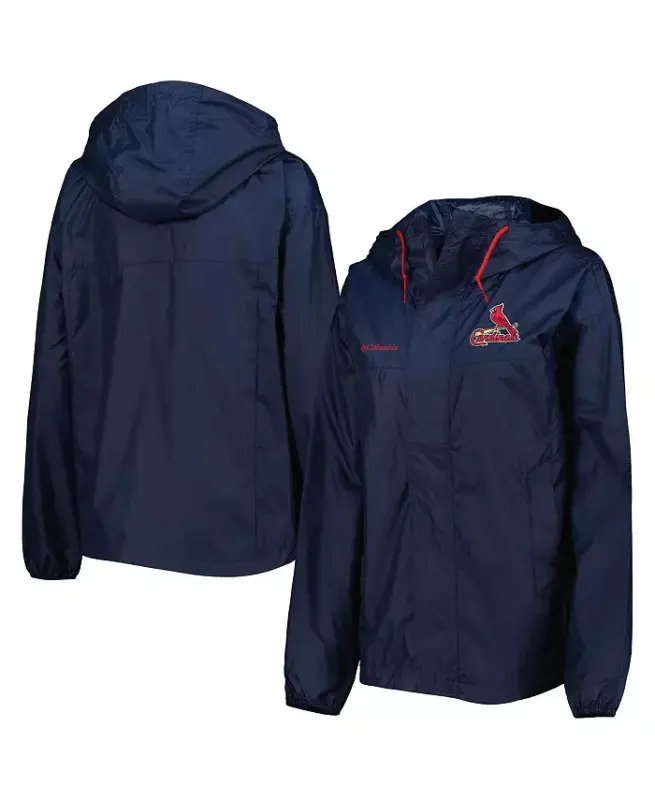 Women's Navy St. Louis Cardinals Flash Challenger Windbreaker Jacket - 1