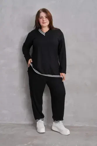 Women's New Season Long Sleeve Ribbed Detail Two Piece Set - 7