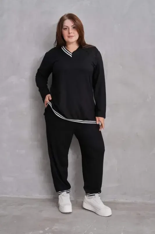 Women's New Season Long Sleeve Ribbed Detail Two Piece Set - 7