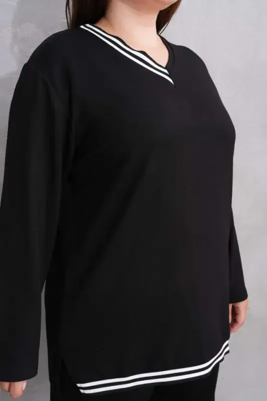 Women's New Season Long Sleeve Ribbed Detail Two Piece Set - 10