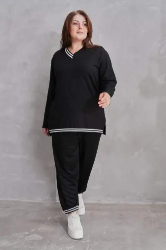 Women's New Season Long Sleeve Ribbed Detail Two-Piece Set - 11