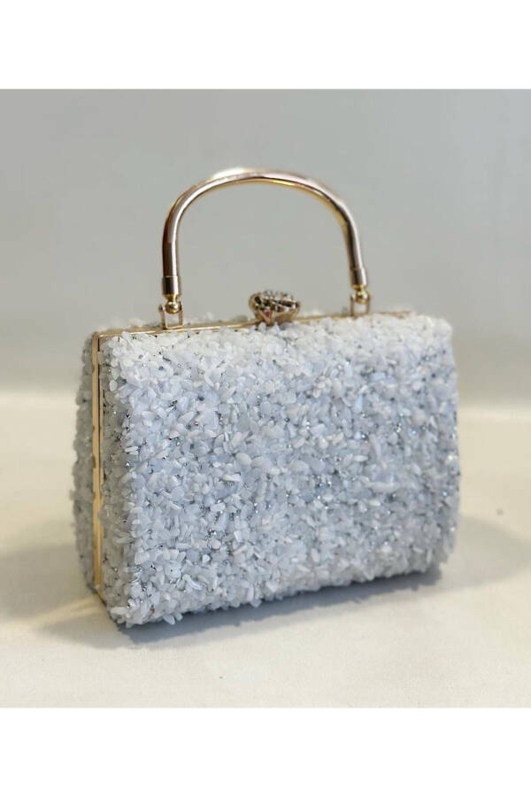 Women's New Season Natural Stone Dress Bag Bridal Bag Evening Bag Portfolio Clutch Graduation - 1