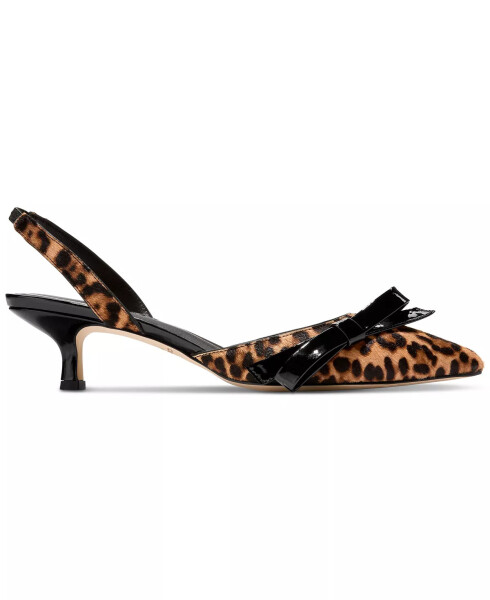 Women's Noella Bow Slingback Pumps Leopard Print Haircalf - 2