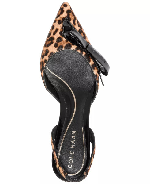 Women's Noella Bow Slingback Pumps Leopard Print Haircalf - 4