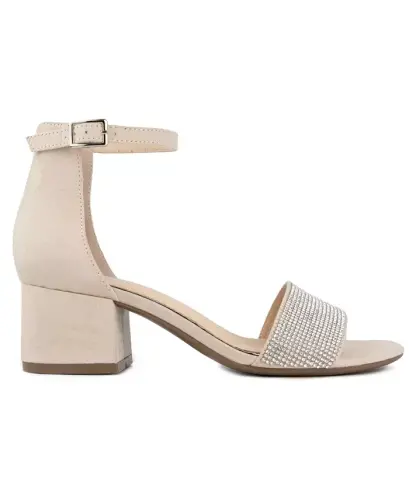 Women's Noelle Block Heel Sandals - Nude Micro - SUGAR (1)