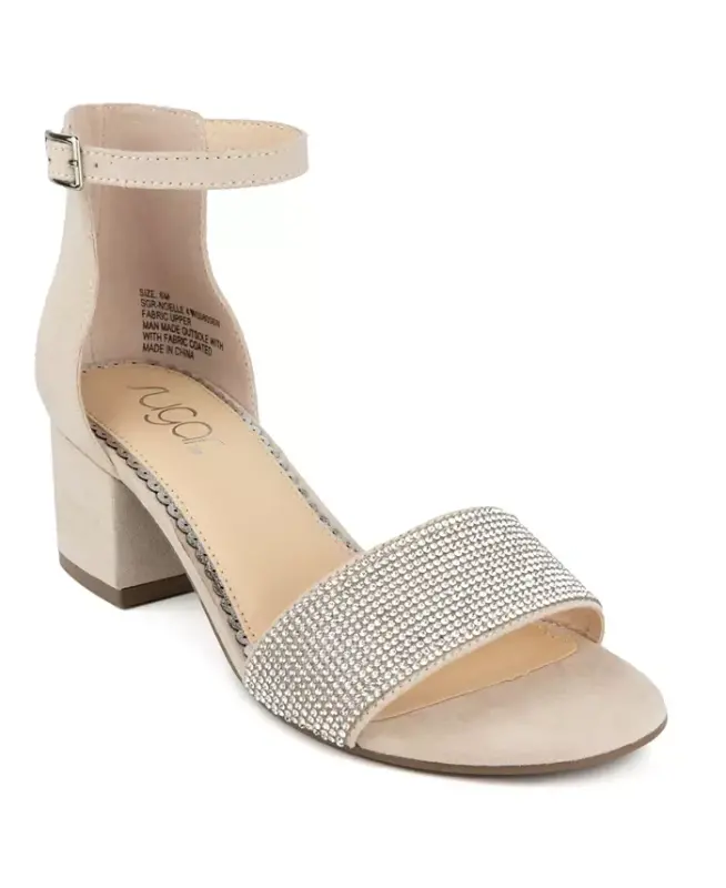 Women's Noelle Block Heel Sandals - Nude Micro - SUGAR