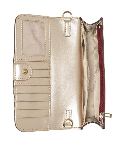 Women's Noelle Crossbody Flap Organizer Brown Logo - 3