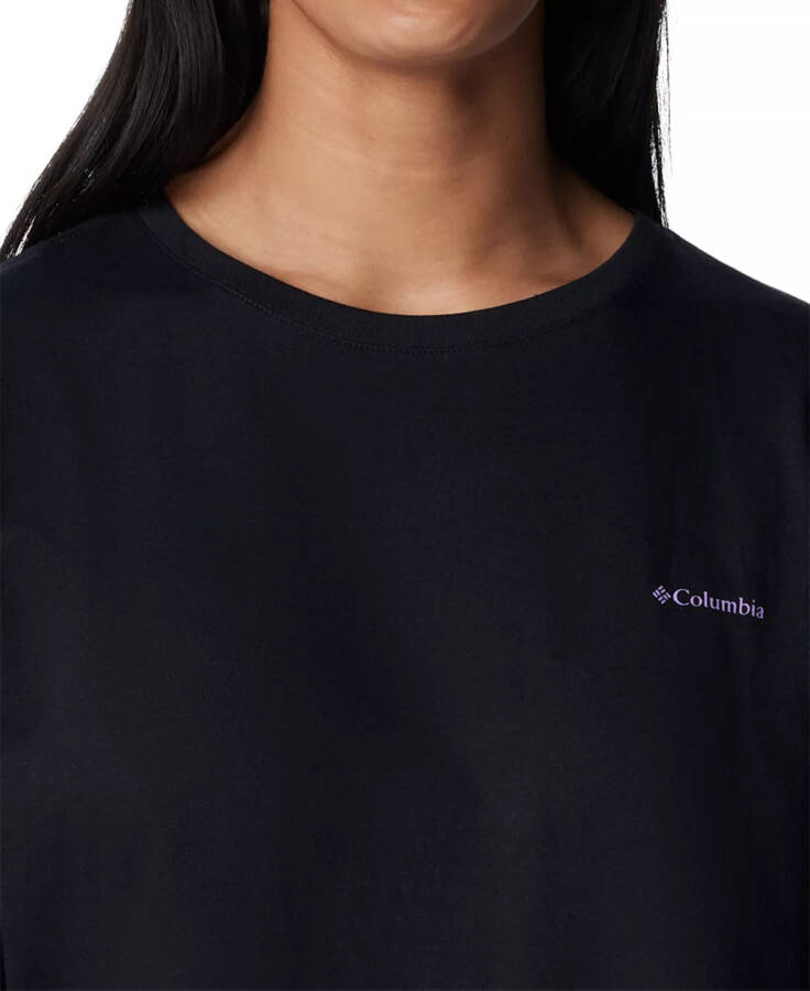 Women's North Cascades Cotton Long-Sleeve T-Shirt Black, Gumdrop - 3