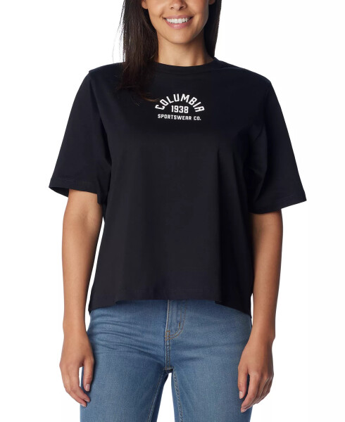 Women's North Cascades Cotton T-Shirt Black, College - 1