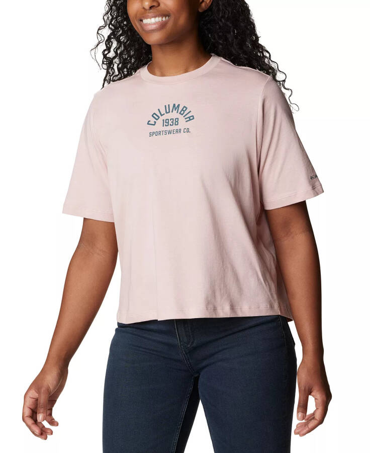 Women's North Cascades Cotton T-Shirt Dusty Pink College - 4