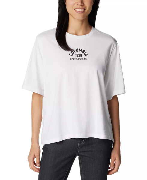 Women's North Cascades Cotton T-Shirt White, College - 1