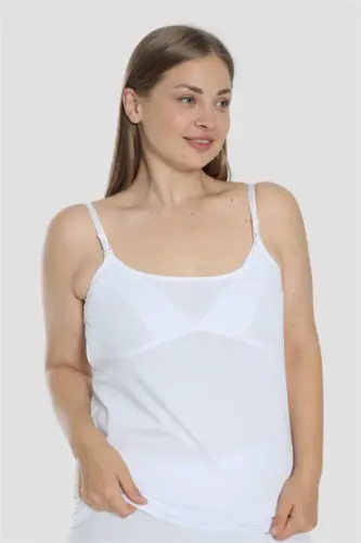 Women's Nursing Bra White Cotton Lycra - 3