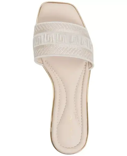 Women's Oceania Embroidered Slide Flat Sandals - 4