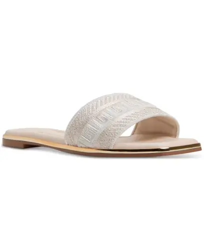 Women's Oceania Embroidered Slide Flat Sandals - 1