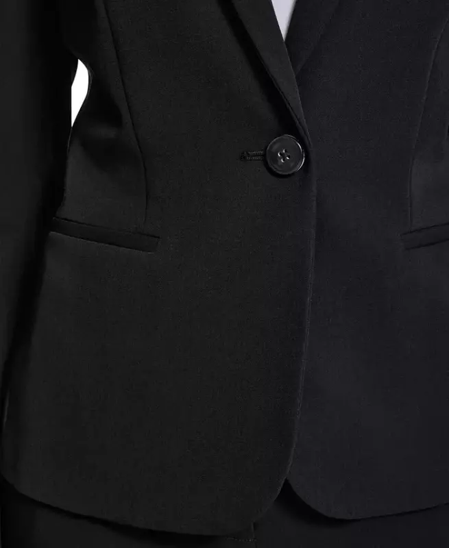 Women’s One-Button Blazer-Black - 4