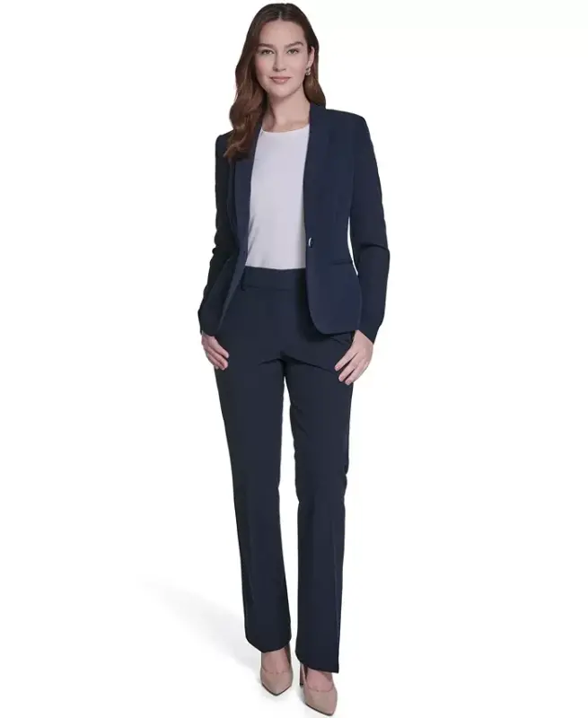 Women’s One-Button Blazer-Midnight - 4