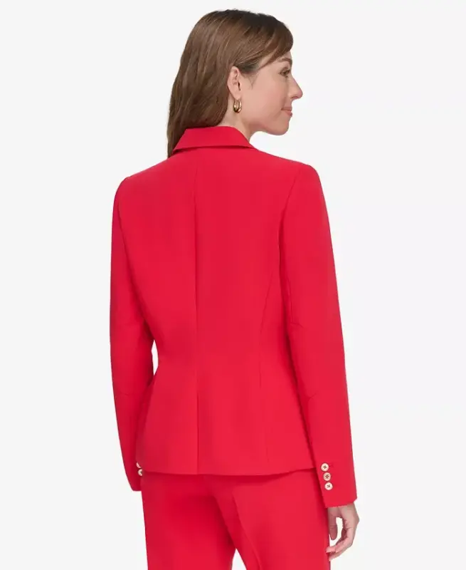 Women’s One-Button Blazer-Scarlet - 5