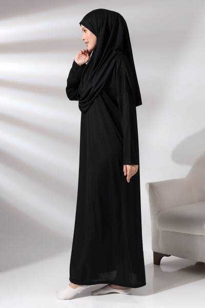 Women's One Piece Prayer Dress with Bag Black - 5