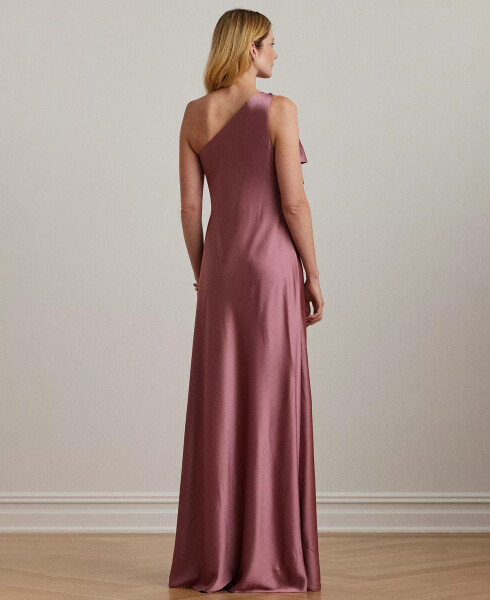 Women's One-Shoulder Satin Gown Rose Blush - 2