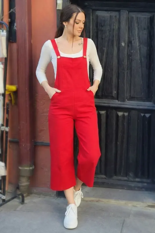 Women's Open Red Overall ARM-20K001117 - 3