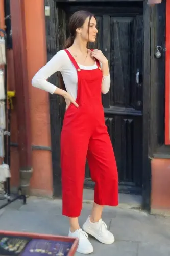 Women's Open Red Overall ARM-20K001117 - 5