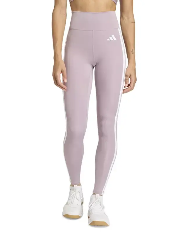Women's Optime Essentials 7/8 Leggings - Preloved Fig/white - ADIDAS