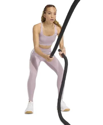 Women's Optime Essentials 7/8 Leggings - Preloved Fig/white - ADIDAS (1)