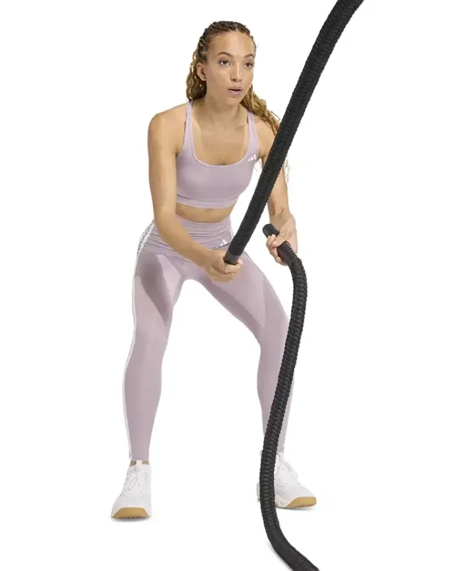 Women's Optime Essentials 7/8 Leggings - Preloved Fig/white - 2