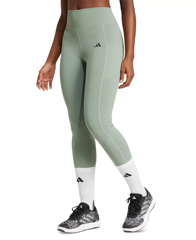 Women's Optime Rib 7/8 Length Training Leggings-Silgrn - 1