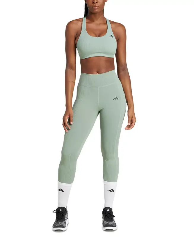 Women's Optime Rib 7/8 Length Training Leggings-Silgrn - 3