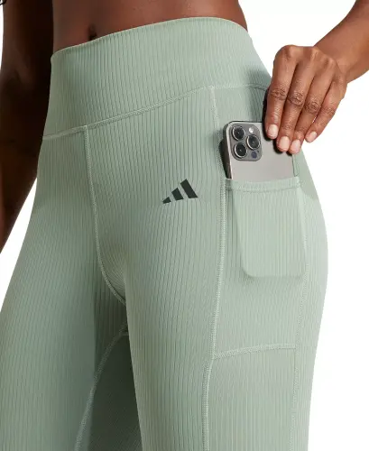 Women's Optime Rib 7/8 Length Training Leggings-Silgrn - 4