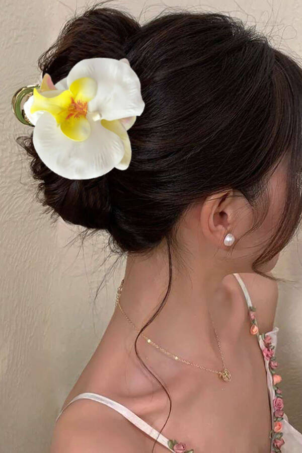 Women's Orchid Flower Aloha Large Hair Clip - 1