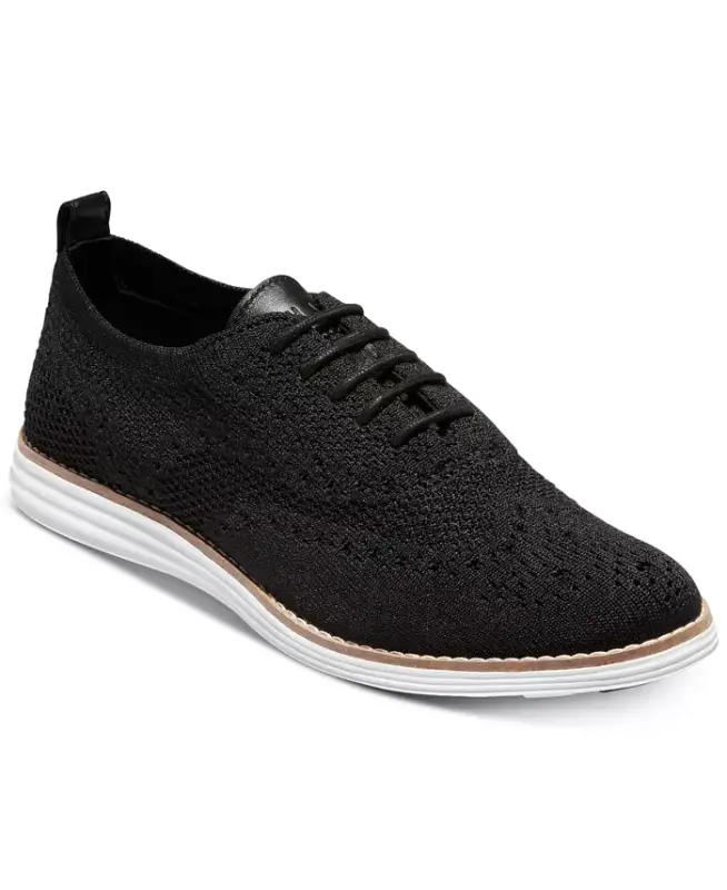 Women's Original Grand Stitchlite Oxfords-Black/White - 1