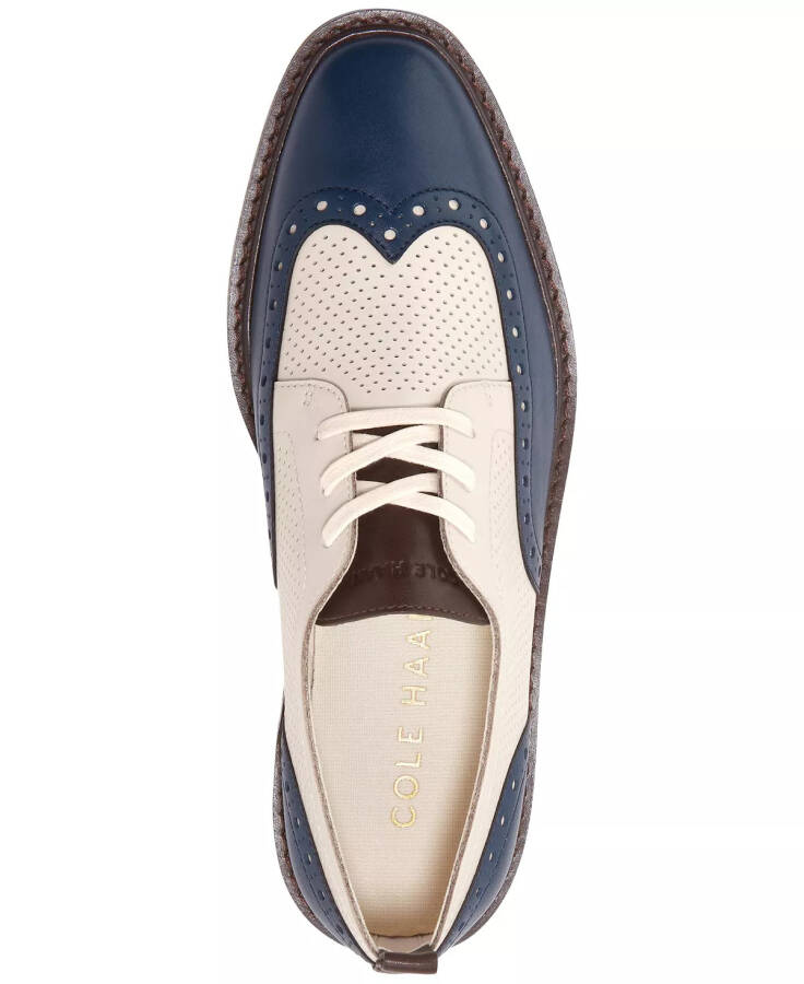 Women's OriginalGrand Wingtip Platform Oxfords Blue Wing Teal, Ivory - 4