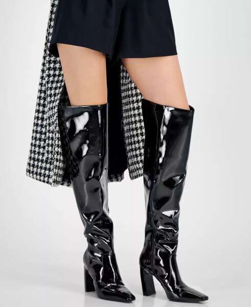 Women's Orisa Over-The-Knee Boots, Created for Modazone Black Patent - 2