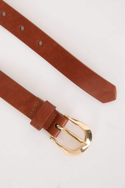 Women's Oval Buckle Faux Leather 2-Pack Classic Belt - 3