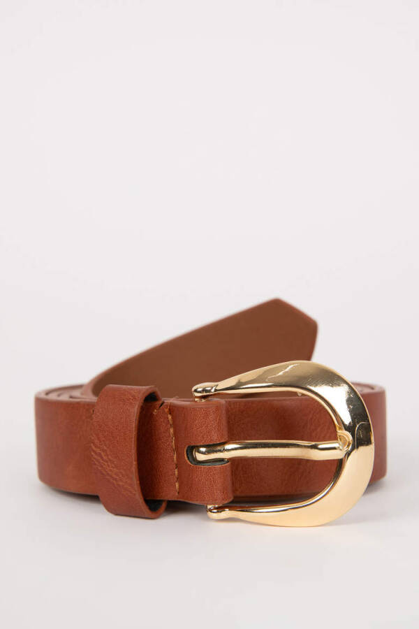 Women's Oval Buckle Faux Leather 2-Pack Classic Belt - 4