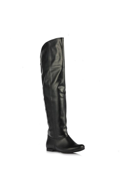 Women's over-the-knee boots in black, large sizes 41-44. - 3