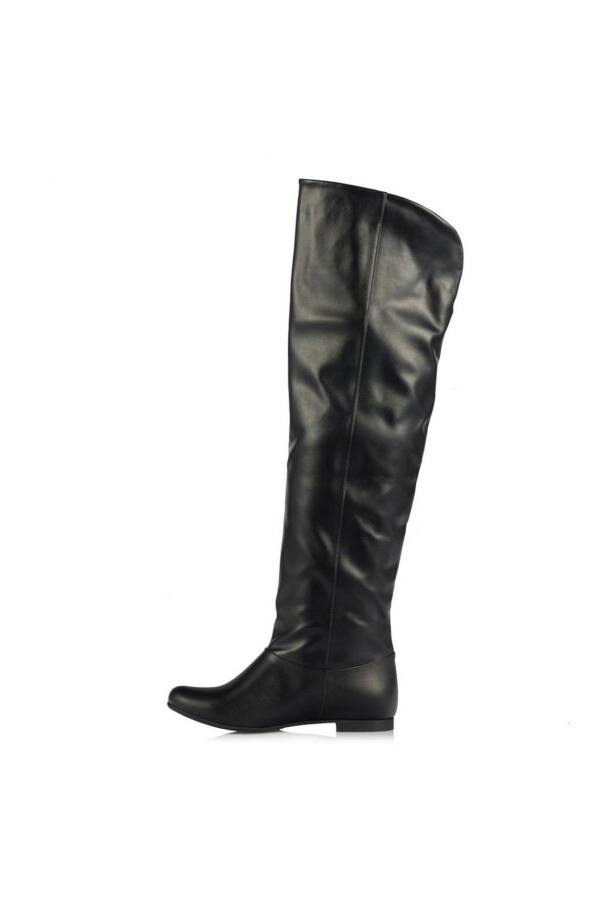 Women's over-the-knee boots in black, large sizes 41-44. - 4