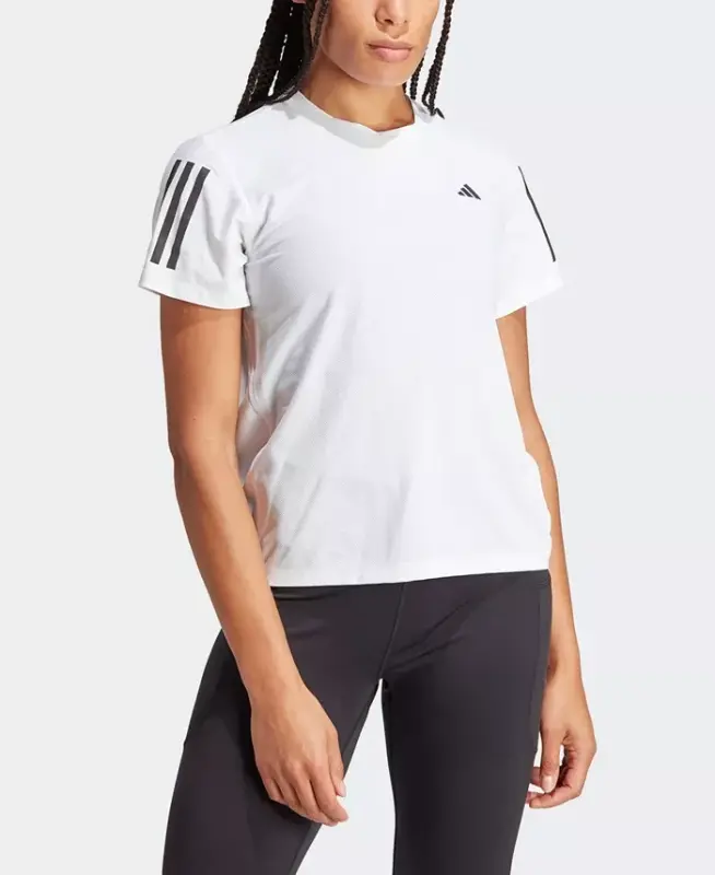 Women's Own The Run Short-Sleeve Running Tee - White - ADIDAS