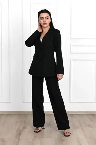 Women's Palazzo Pants Suit Jacket 0111-23 