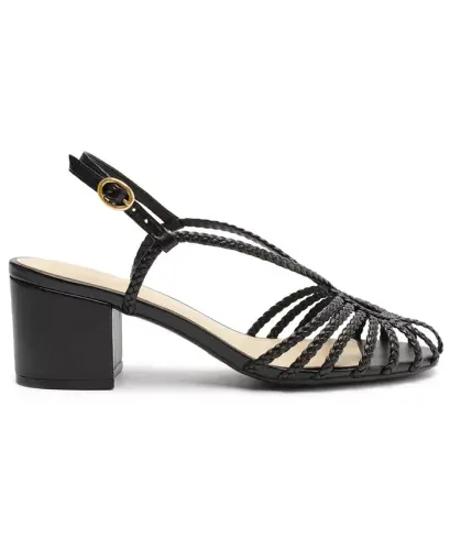 Women's Paola Mid Block Sandals - Black - AREZZO (1)