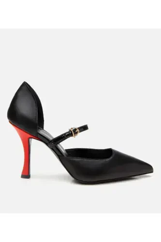 Women's Patent Leather Belted Stiletto - 1