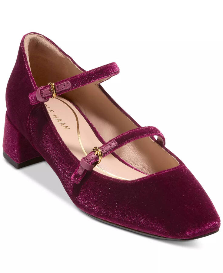 Women's Paxton Buckled Mary Jane Pumps Black Cherry Velvet - 1