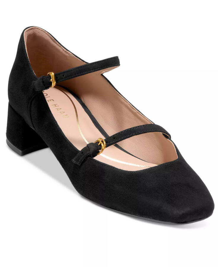 Women's Paxton Buckled Mary Jane Pumps Black Suede - 1