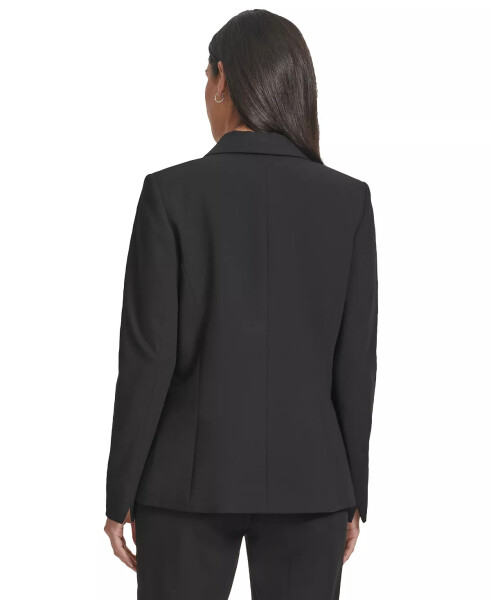 Women's Peak-Lapel Double-Breasted Blazer Black - 2