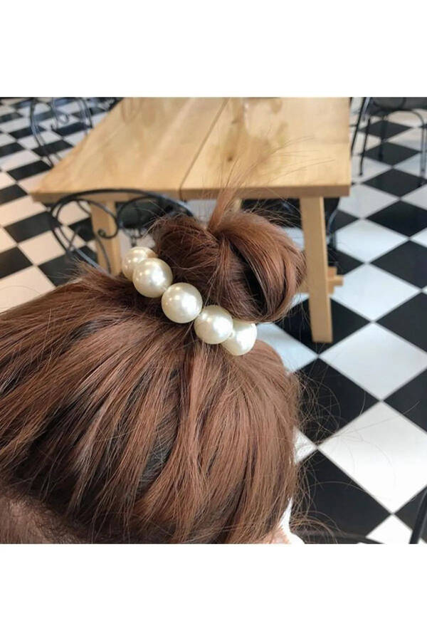 Women's Pearl Elastic Hair Clip - 3